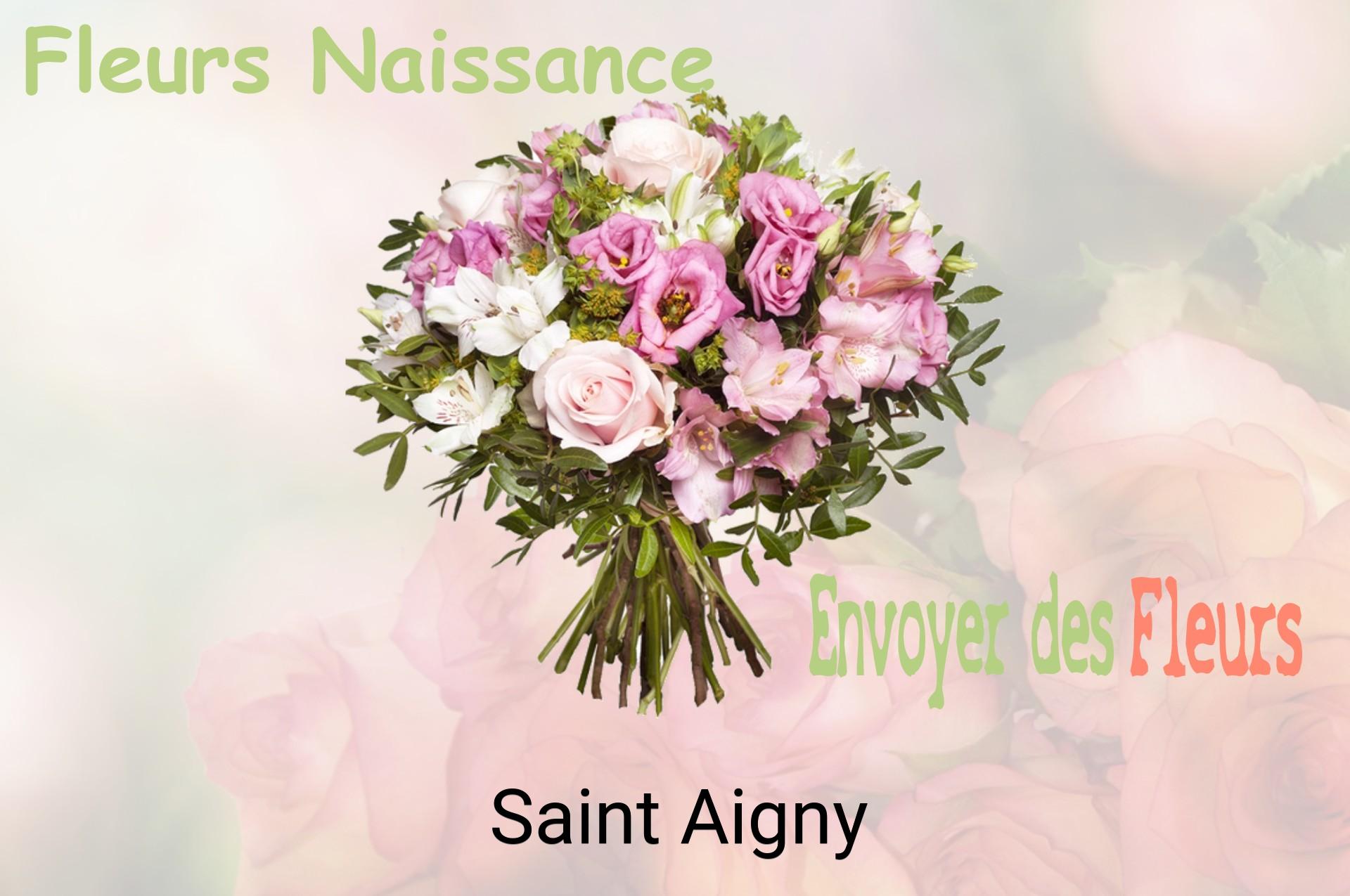 Bouquet de fleurs de naissance livré à Saint-Aigny